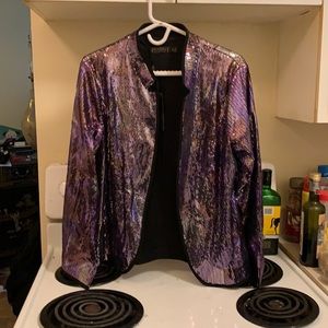 Ladies purple sequins jacket